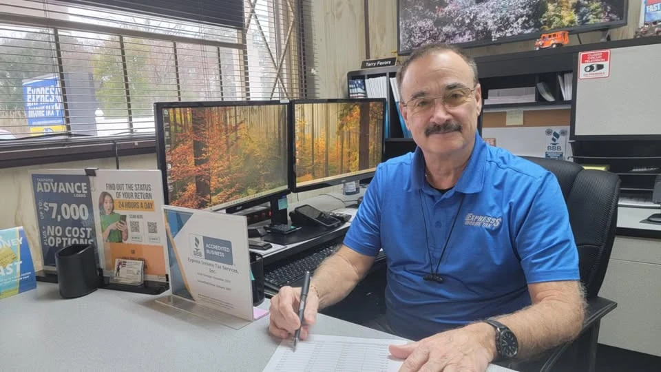 Terry in the Express Income Tax office
